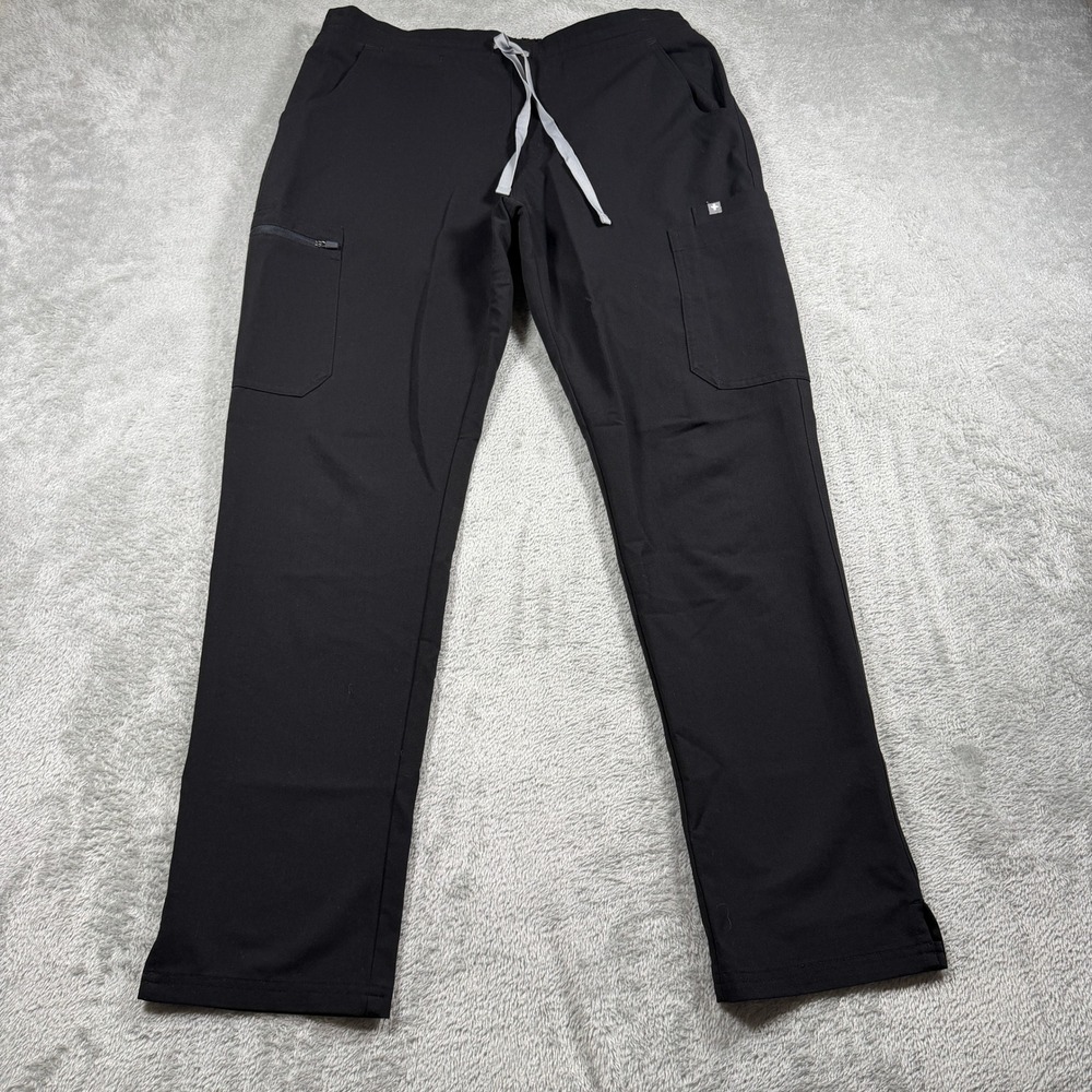 FIGS Yola High Rise Scrub Pants Womens Medium Black Tech Collection TW2000R
